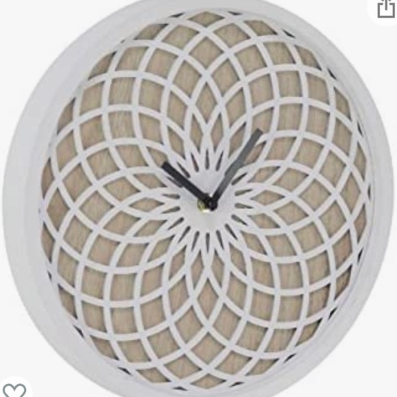 Ornate Wall Clock- White 12 inch - Picture 3 of 6